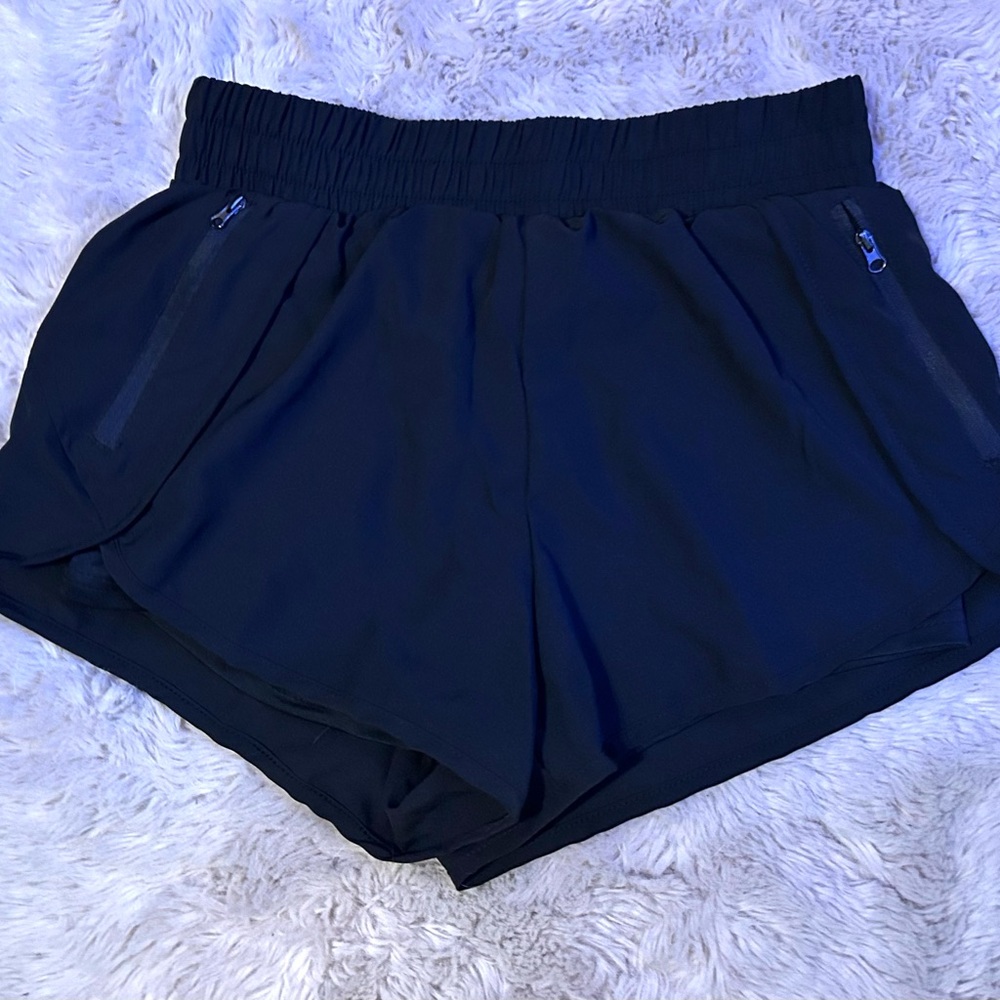 Black athletic shorts